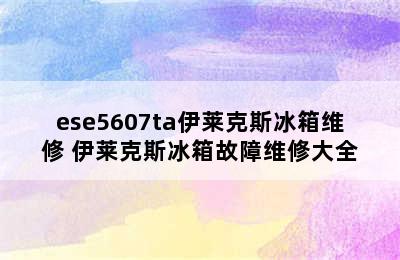 ese5607ta伊莱克斯冰箱维修 伊莱克斯冰箱故障维修大全